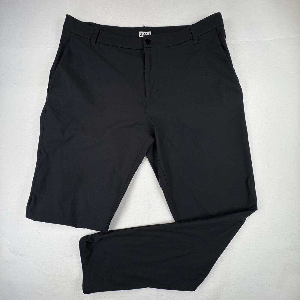 Lululemon Commission Pants Mens 38x34 Black Classic Fit Warpstreme ABC Chino